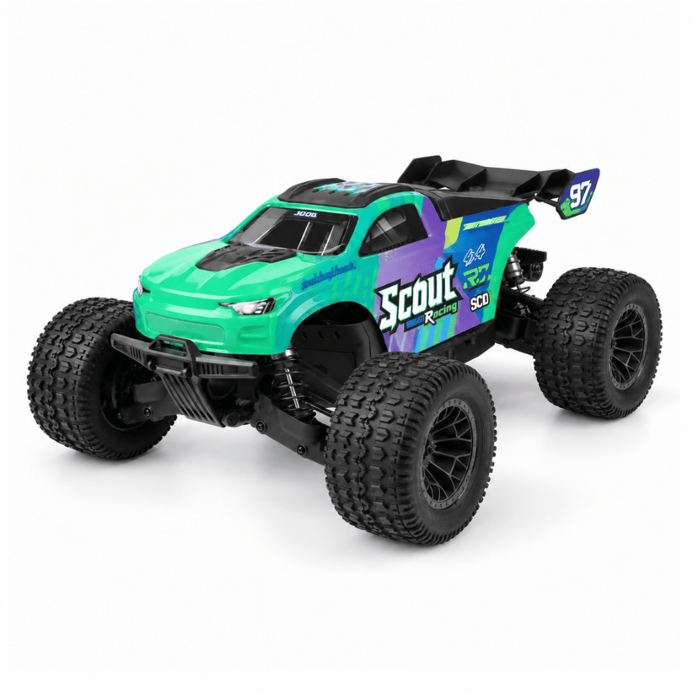 JIUSI SC10 1/10 RC Monster Truck - 50+mph Brushless 4WD Waterproof