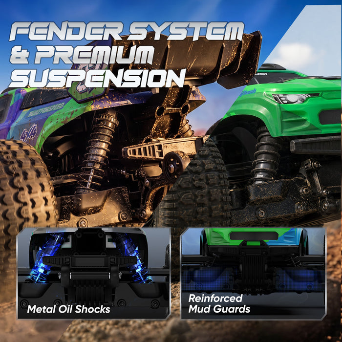 JIUSI SC10 1/10 RC Monster Truck - 50+mph Brushless 4WD Waterproof with 3S Battery RTR-1 battery