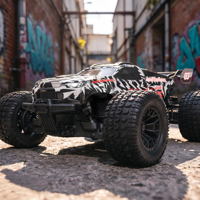 JIUSI SC10 1/10 RC Monster Truck - 50+mph Brushless 4WD Waterproof with 3S Battery RTR-1 battery