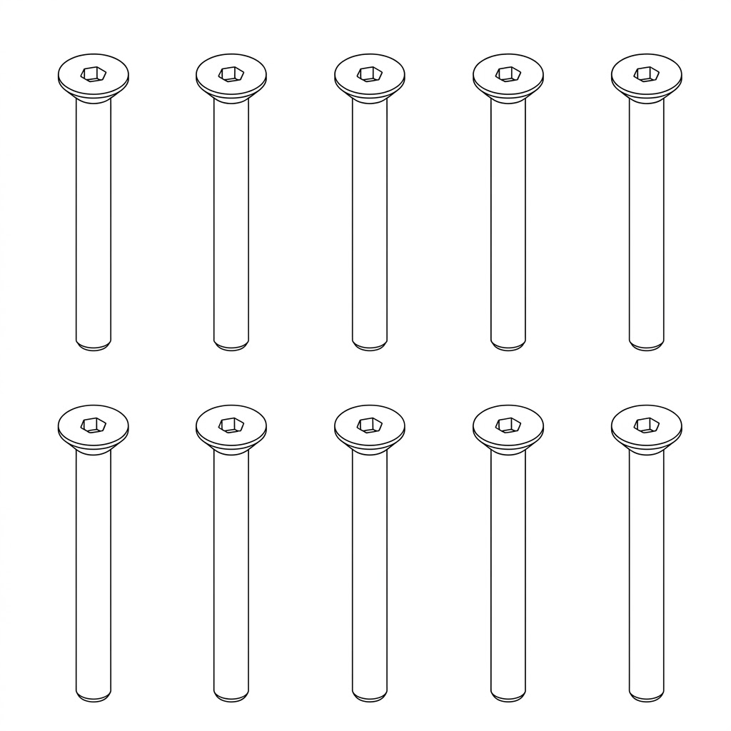 JIUSI SC10 M4x36mm Flat Head Screw