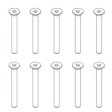JIUSI SC10 M4x36mm Flat Head Screw