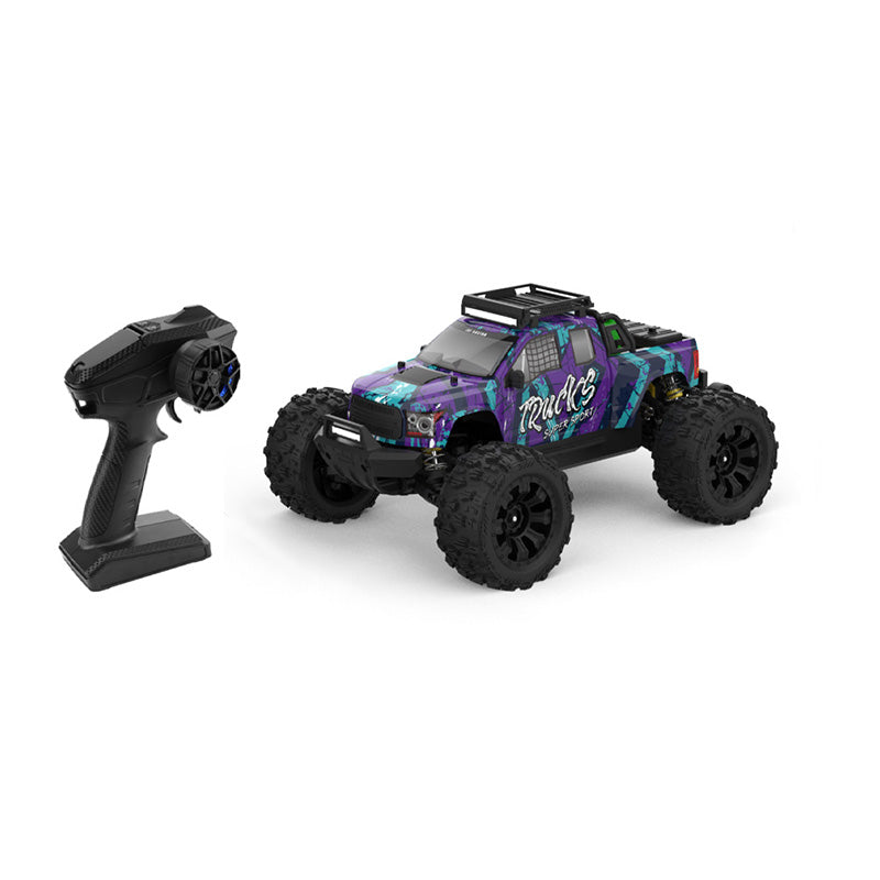 JIUSI PT14R 1/14 RC Monster Truck - 50mph Brushless 4WD Waterproof with 3S Battery RTR-2 Batteries