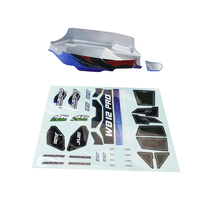 JIUSI WB12PRO Off-Road PC Body Shell Blue with Decals