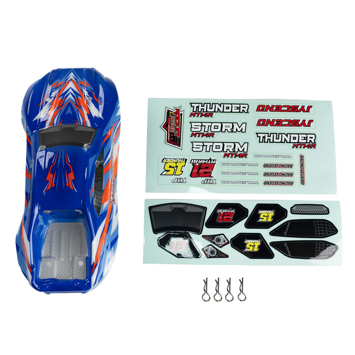 JIUSI Car Body Blue/White/Orange with Stickers for MT14R