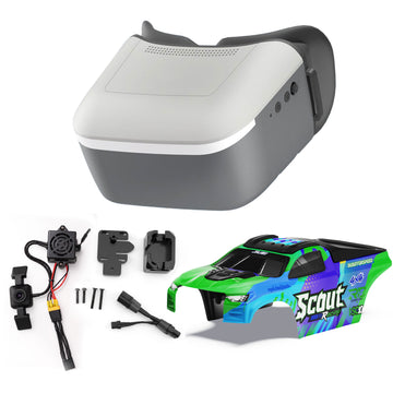 JIUSI SC10 FPV Kit ( HD FPV Goggles, FPV Camera Kit, Green Car Body  ）