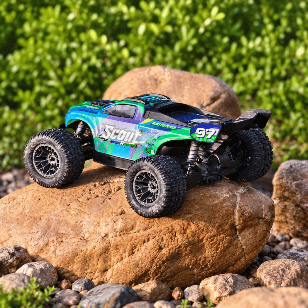 ✨JIUSI SC10 スタンダード 1/10 RCモンスタートラック - 新シリーズ登場 - 約80km/h超 ブラシレス 4WD 防水仕様 3Sバッテリー付き