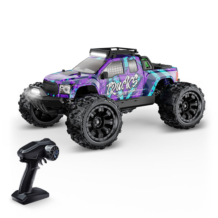 JIUSI PT14R 1/14 RC Monster Truck - 50mph Brushless 4WD Waterproof Remote Control Car with 3S Battery RTR