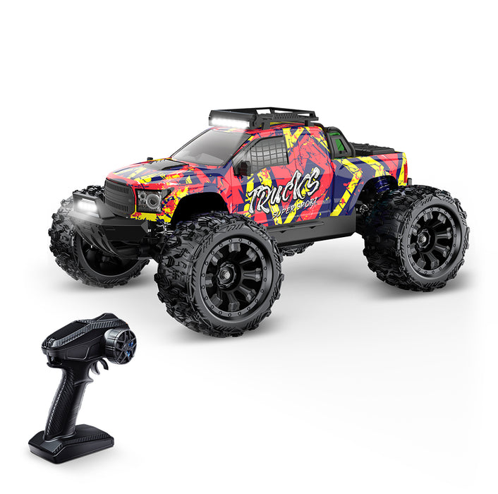 JIUSI PT14R 1/14 RC Monster Truck - 50mph Brushless 4WD Waterproof Remote Control Car with 3S Battery RTR