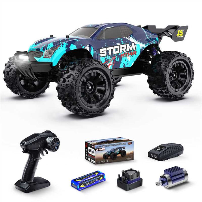 JIUSI MT14R 1/14 RC Monster Truck - 50mph Brushless 4WD Waterproof with 3S Battery RTR-1 battery