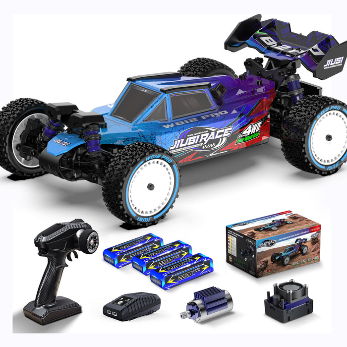 JIUSI WB12-PRO 1/12 RC Car - 50mph Brushless 4WD Off-Road Truck with 3S Battery RTR-3 batteries
