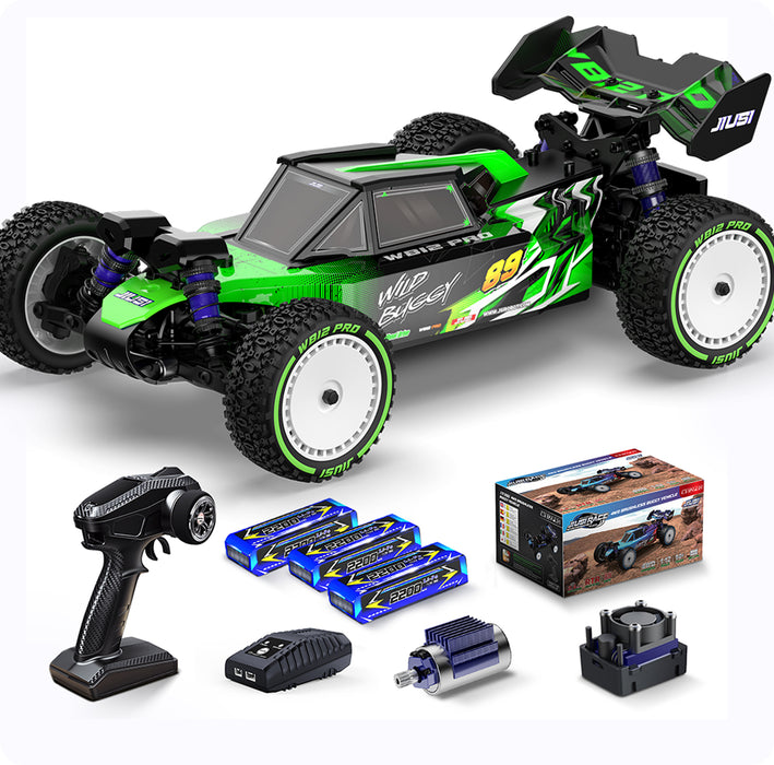JIUSI WB12-PRO 1/12 RC Car - 50mph Brushless 4WD Off-Road Truck with 3S Battery RTR-3 batteries
